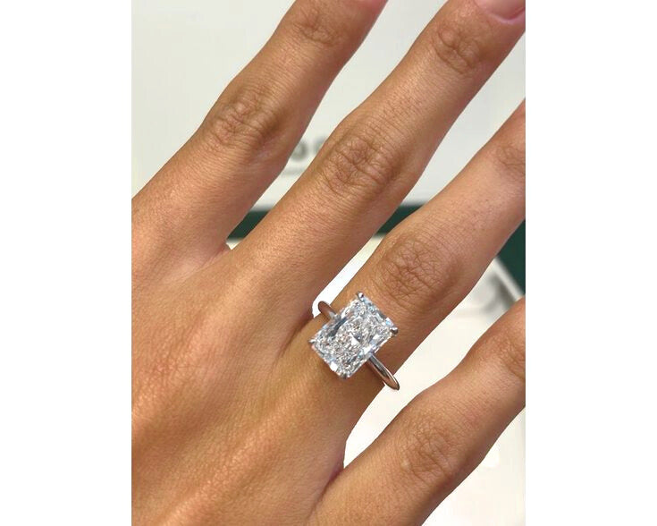 Radiant Cut Lab Grown Pear Cut Diamond Ring