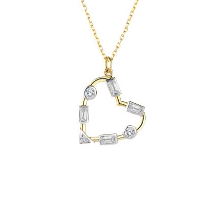 Heart Multi Shape Lab Grown Diamond Necklace