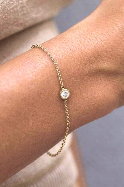 Solitaire Round Diamond Bracelet
