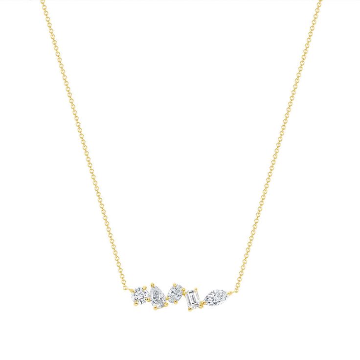 Multi Shape Lab Grown Diamond Necklace