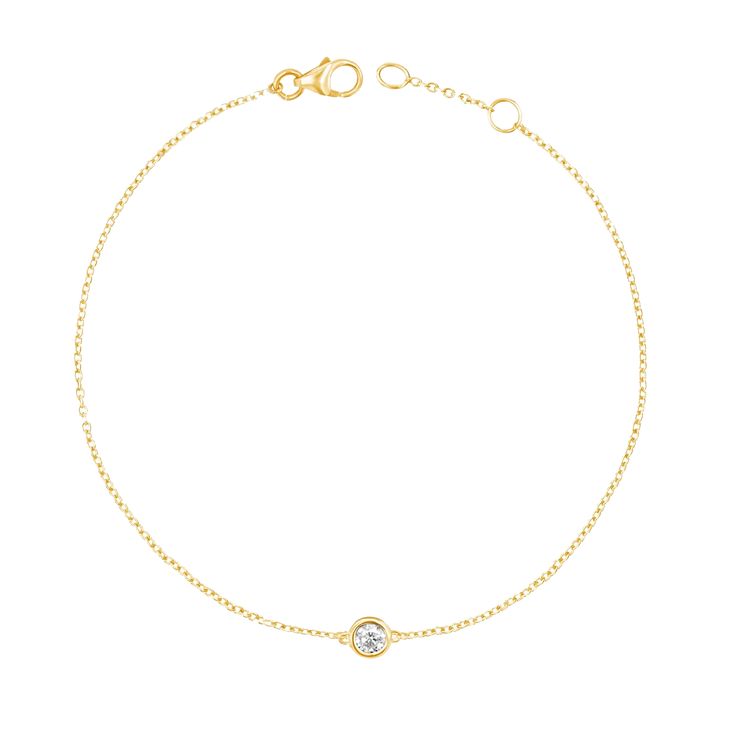 Solitaire Round Diamond Bracelet