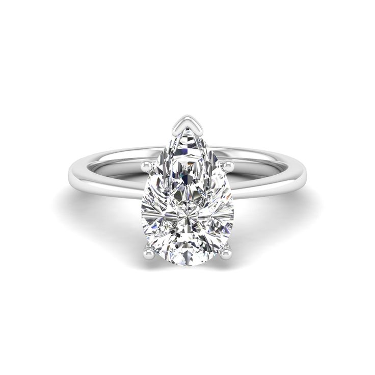Pear Cut Lab Grown Pear Cut Diamond Ring