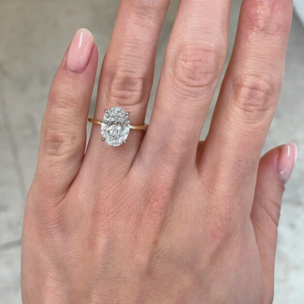 Oval Cut Lab Grown Pear Cut Diamond Ring