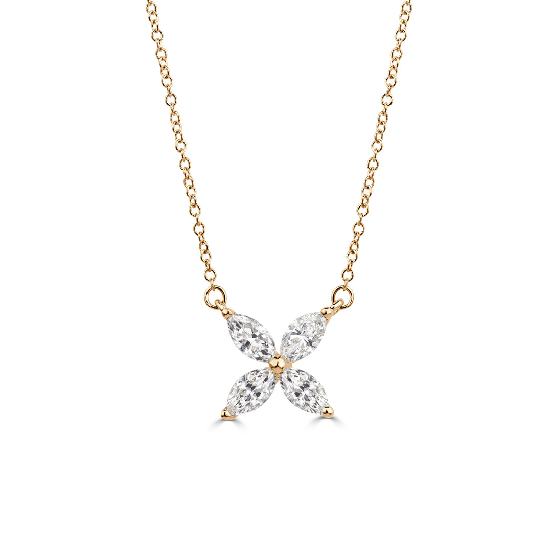Marquise Shape Lab Grown Diamond Necklace
