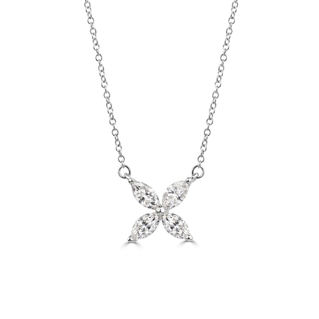 Marquise Shape Lab Grown Diamond Necklace