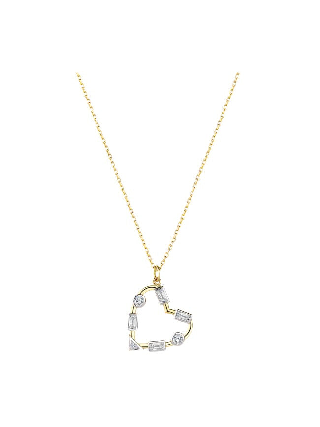 Heart Multi Shape Lab Grown Diamond Necklace