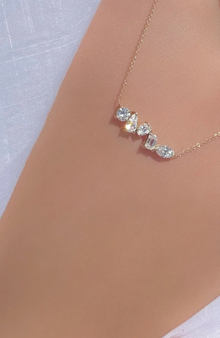 Multi Shape Lab Grown Diamond Necklace