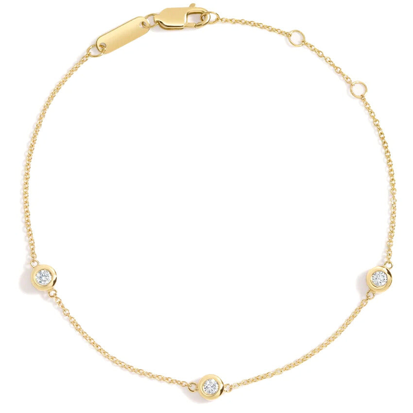 Three Round Diamond Bracelet