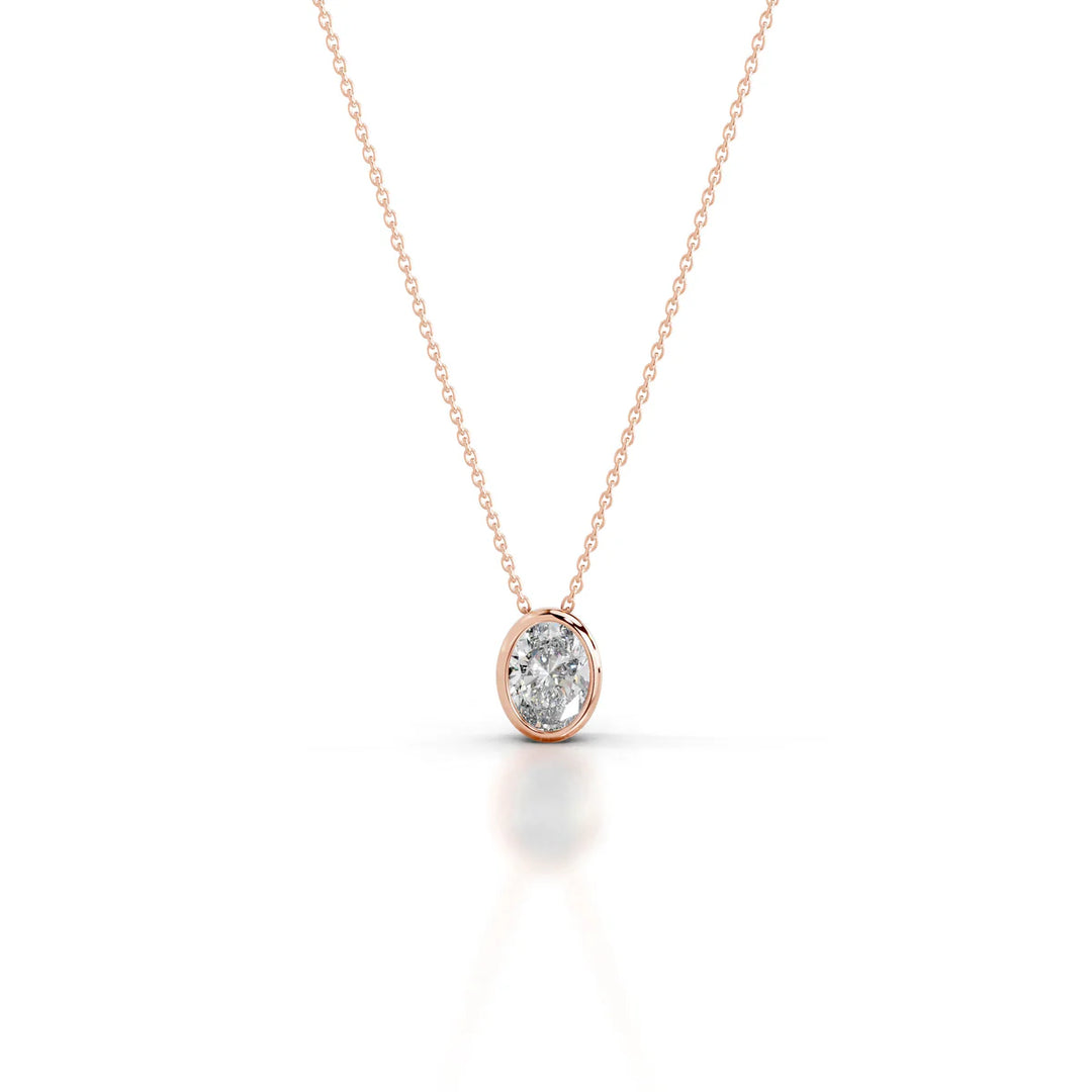 Solitaire Lab-Grown Diamond Bezel Pendant