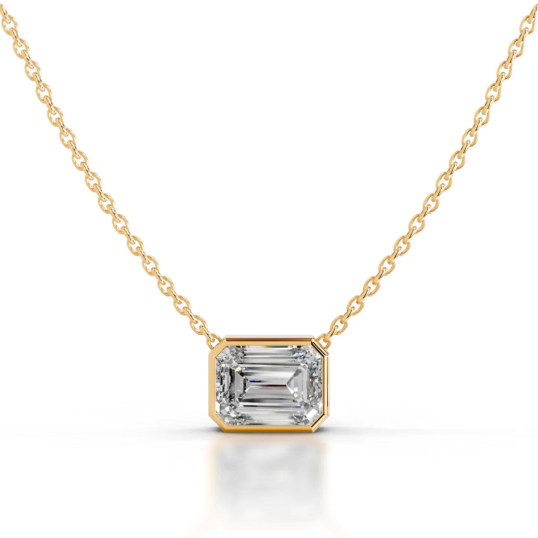 Solitaire Lab-Grown Diamond Bezel Pendant