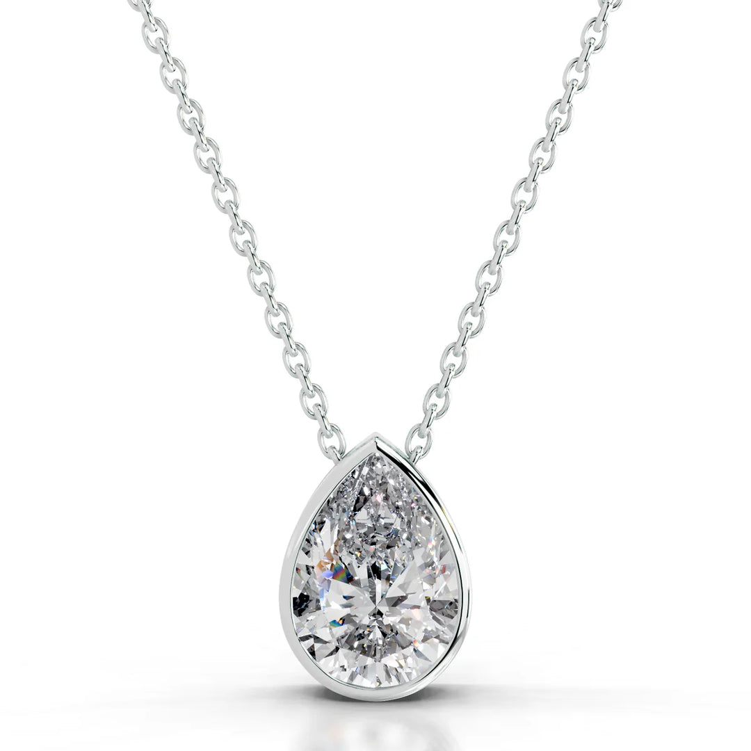 Solitaire Lab-Grown Diamond Bezel Pendant