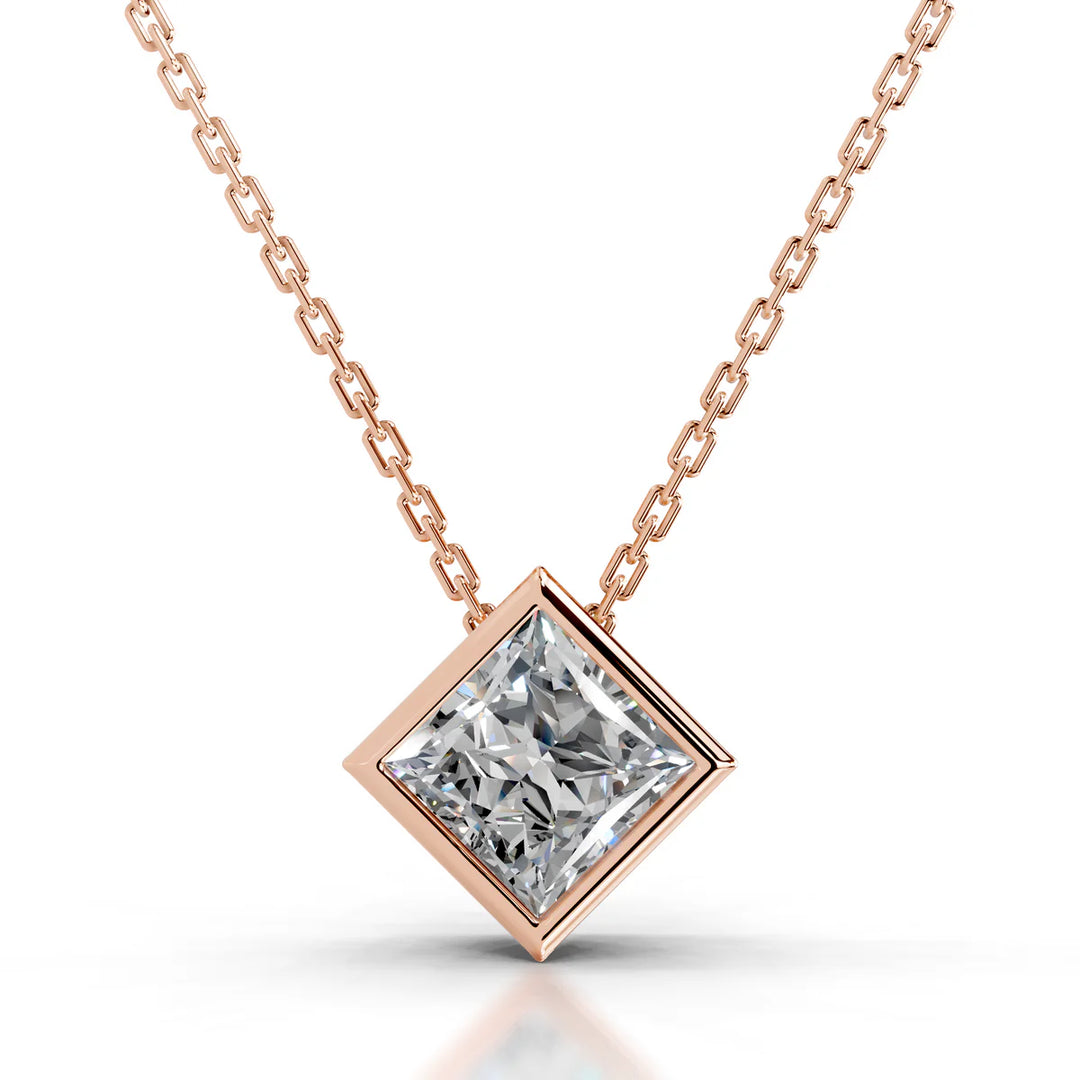 Solitaire Lab-Grown Diamond Bezel Pendant