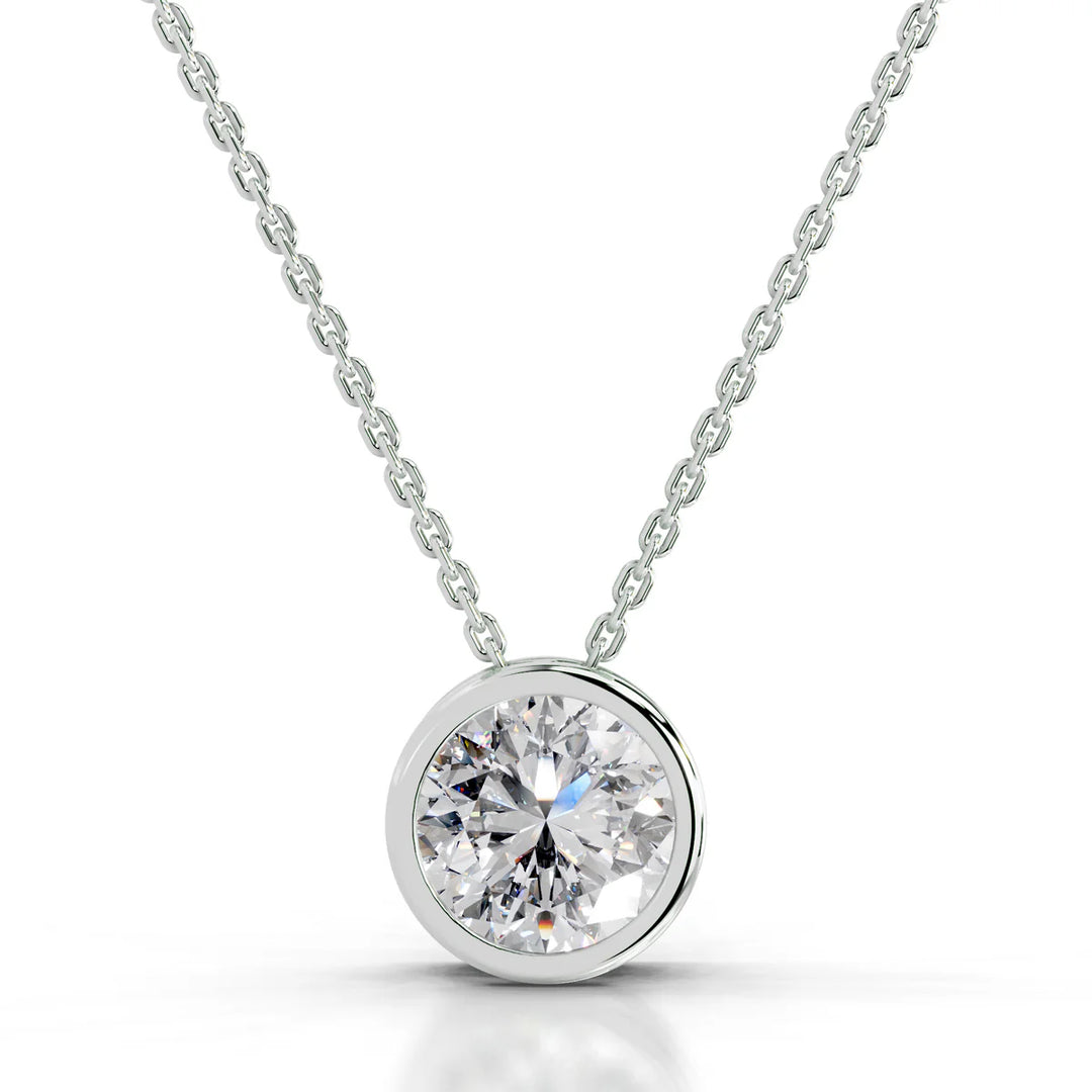 Solitaire Lab-Grown Diamond Bezel Pendant