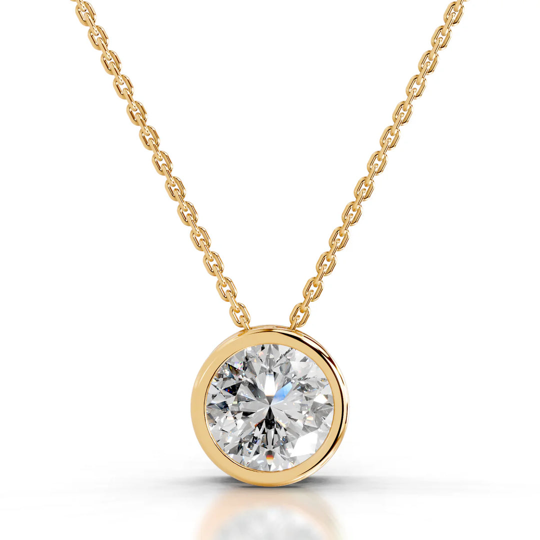Solitaire Lab-Grown Diamond Bezel Pendant