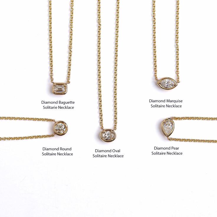 Solitaire Lab-Grown Diamond Bezel Pendant