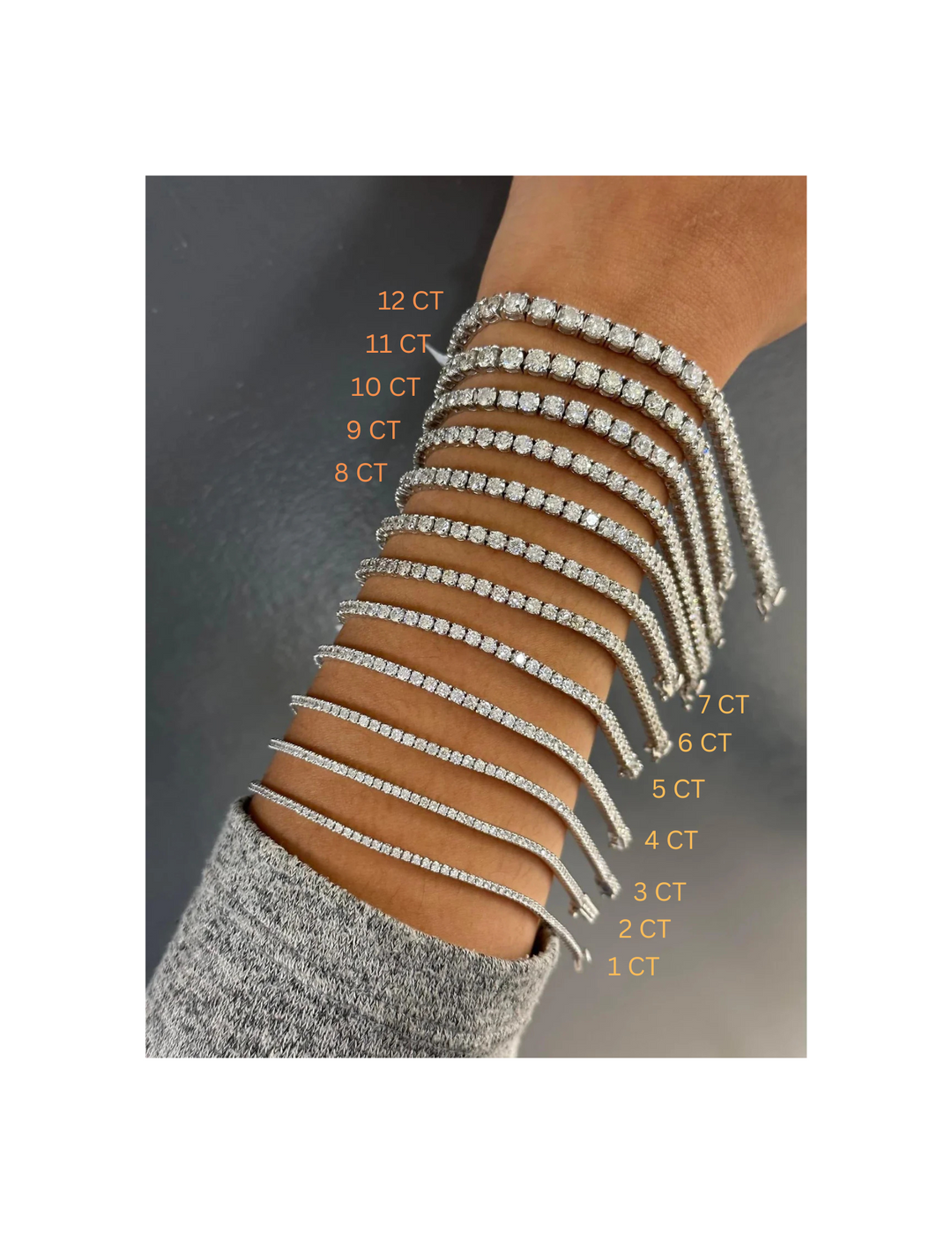 Eternity Round Lab Grown Diamond Tennis Bracelet