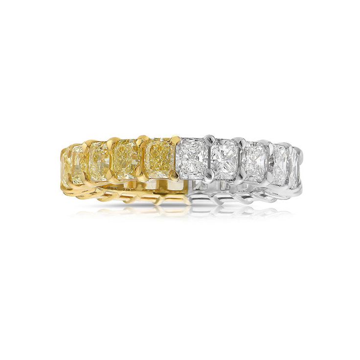 Sun and Moon Lab Grown Fancy Cut Diamond Ring