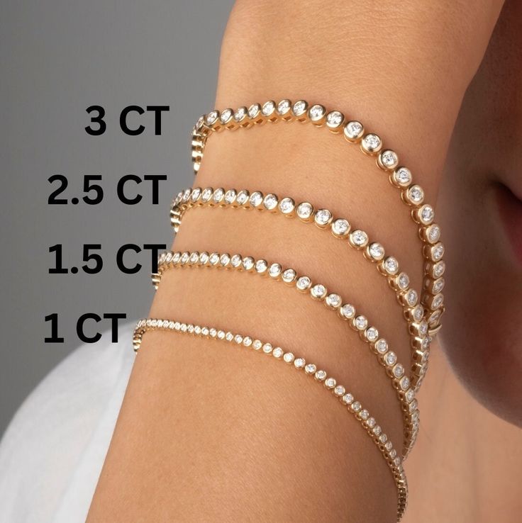 Round Bezel Lab Grown Diamond Tennis Bracelet