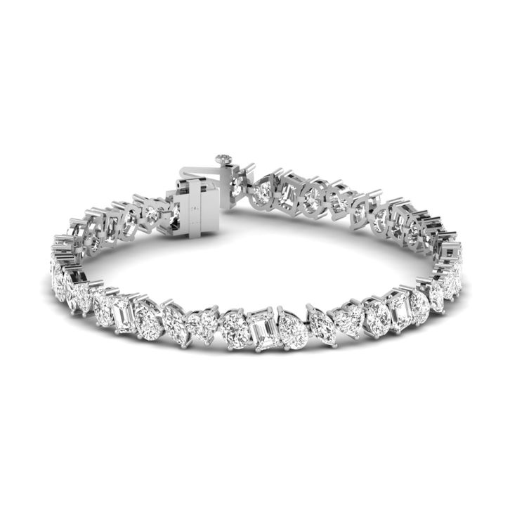 Multi Shape Lab Grown Diamond Tennis Bracelet