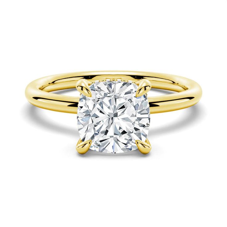 Cushion Cut Lab Grown Pear Cut Diamond Ring