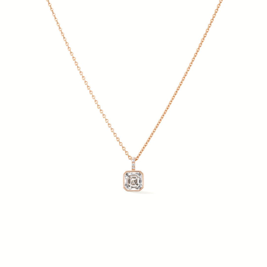 Asscher Shape Lab Grown Diamond Necklace