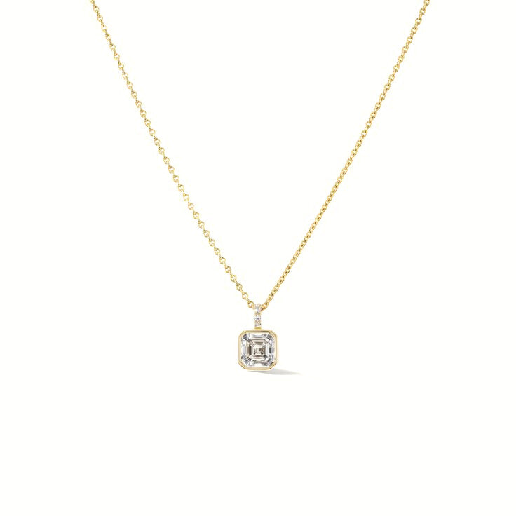 Asscher Shape Lab Grown Diamond Necklace