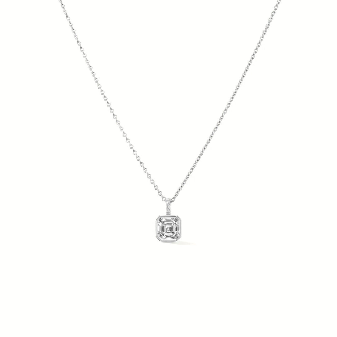 Asscher Shape Lab Grown Diamond Necklace
