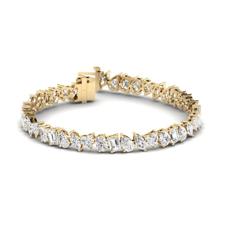 Multi Shape Lab Grown Diamond Tennis Bracelet