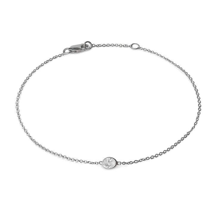 Oval Solitaire Lab Grown Diamond Bracelet