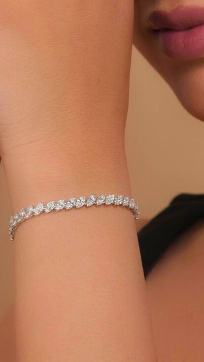 Ultimate Marquise Lab Grown Diamond Tennis Bracelet