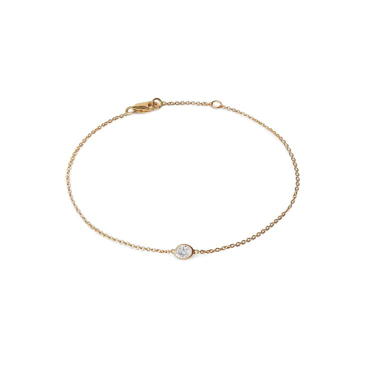 Oval Solitaire Lab Grown Diamond Bracelet