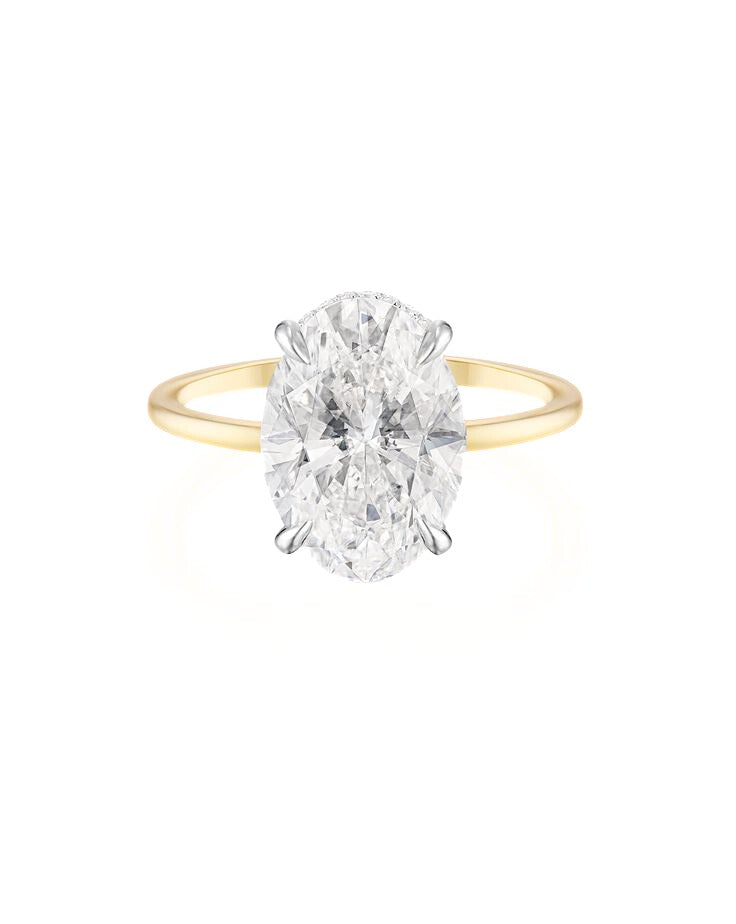 Oval Cut Lab Grown Pear Cut Diamond Ring
