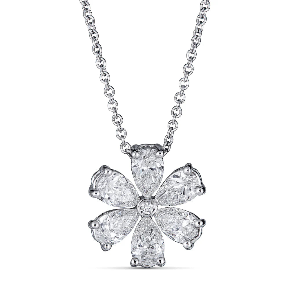 Pear Shape Floret Necklace