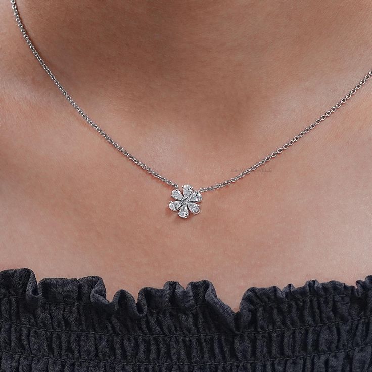 Pear Shape Floret Necklace
